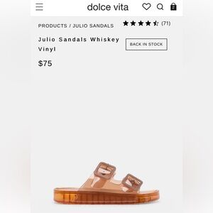 Dolce Vita Julio Sandals                     Color: Whiskey Vinyl